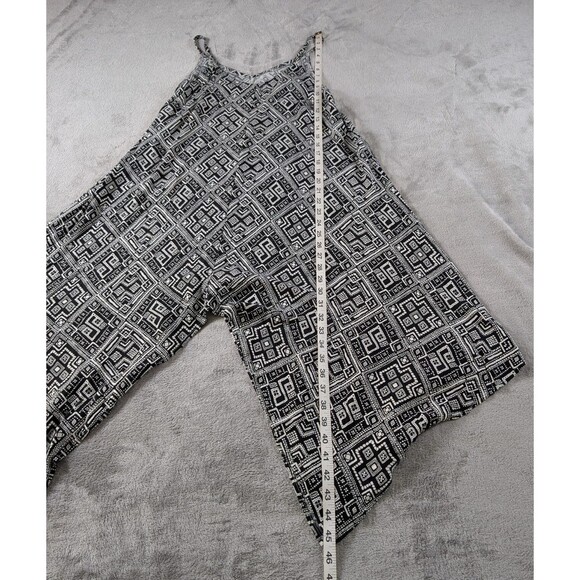 Rue21 Y2K Vintage Dress Womens S Black White Geo Sharkbite Hem Spaghetti Strap - Picture 9 of 9